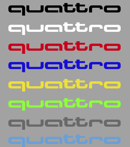 Quattro Schriftzug
